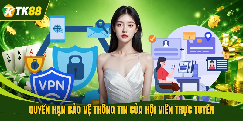 Quyền hạn bảo vệ thông tin của hội viên trực tuyến